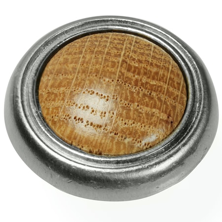 Laurey 1 1/4" First Family Knob, Oak -Satin Chrome 15434